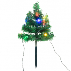 Drzewka do ozdoby ścieżki, 6 szt, kolorowe LED, 45 cm, PVC