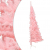 Sztuczna choinka połówka ze stojakiem, różowa, 180 cm, PVC