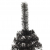 Sztuczna choinka połówka ze stojakiem, czarna, 240 cm, PVC