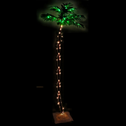 Palma z oświetleniem, 136 ciepłych białych LED, 220 cm