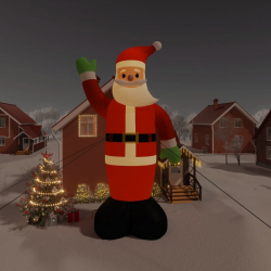 Dmuchany Święty Mikołaj z oświetleniem LED, 1000 cm