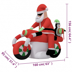Dmuchany Święty Mikołaj z oświetleniem LED, 156 cm