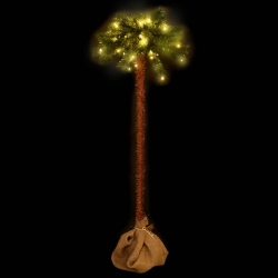 Sztuczna palma z lampkami LED, 120 cm