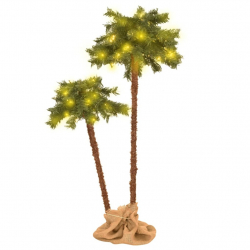 Podwójna, sztuczna palma z lampkami LED, 90 i 150 cm