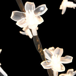 Drzewko z lampkami, 128 LED, ciepły biały, kwiat wiśni, 120 cm