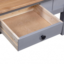 Stolik kawowy, szary, 100x60x45 cm, lita sosna, seria Panama