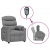 Podnoszony fotel masujący, jasnoszary, tkanina