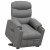 Podnoszony fotel masujący, jasnoszary, tkanina