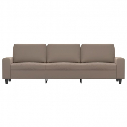 3-osobowa sofa, taupe, 210 cm, tapicerowana mikrofibrą