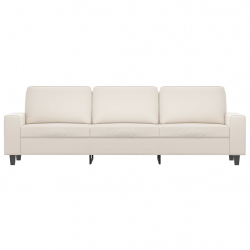 Sofa 3-osobowa, beżowy, 210 cm, tapicerowana mikrofibrą