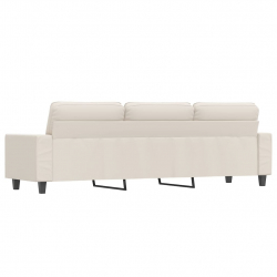 Sofa 3-osobowa, beżowy, 210 cm, tapicerowana mikrofibrą
