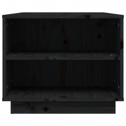 Stolik kawowy, czarna, 90x49x40,5 cm, lite drewno sosnowe