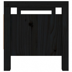 Ławka do przedpokoju, czarna, 80x40x43 cm, lite drewno sosnowe