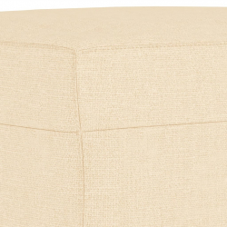 Ławka,kremowy, 70x35x41 cm, tapicerowana tkaniną