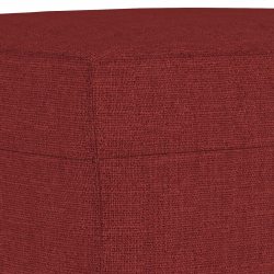 Ławka, winna czerwień, 100x35x41 cm, tapicerowana tkaniną