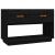 Szafka pod TV, czarna, 90x40x60 cm, lite drewno sosnowe