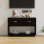 Szafka pod TV, czarna, 90x40x60 cm, lite drewno sosnowe