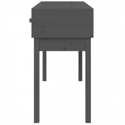 Stolik konsolowy, szary,114x40x75 cm, lite drewno sosnowe
