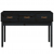 Stolik konsolowy, czarny, 114x40x75 cm, lite drewno sosnowe