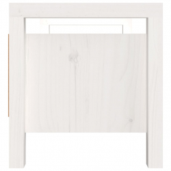 Ławka do przedpokoju, biały, 80x40x43 cm, lite drewno sosnowe