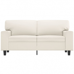 2-osobowa sofa, kremowy, 120 cm, sztuczna skóra