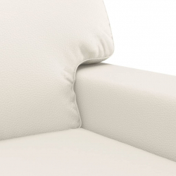 2-osobowa sofa, kremowy, 120 cm, sztuczna skóra