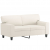 2-osobowa sofa, kremowy, 120 cm, sztuczna skóra