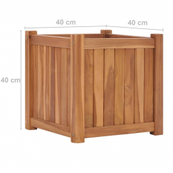 Podwyższona donica 40x40x40 cm, lite drewno tekowe