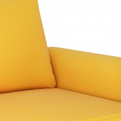 Sofa 2-osobowa, żółta, 120 cm, tapicerowana aksamitem