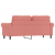 Sofa 2-osobowa, różowy, 140 cm, tapicerowana aksamitem