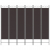 Parawan 6-panelowy, brązowy, 240x200 cm, tkanina