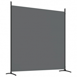 Parawan 4-panelowy, antracytowy, 698x180 cm, tkanina