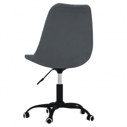 Obrotowe krzesła stołowe, 6 szt., ciemnoszare, obite tkaniną