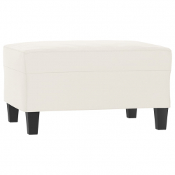 3-os. sofa z podnóżkiem, beżowa, 210 cm, obita mikrofibrą