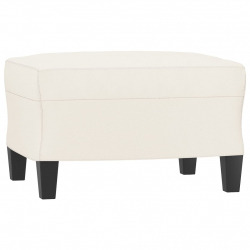 4-osobowa sofa z poduszkami, kremowa, sztuczna skóra