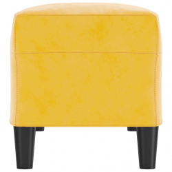 Ławka, żółty, 100x35x41 cm, tapicerowana aksamitem