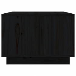 Stolik kawowy, czarny, 80x50x35 cm, lite drewno sosnowe