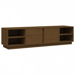 Szafka pod TV, miodowy brąz, 156x40x40 cm, lite drewno sosnowe