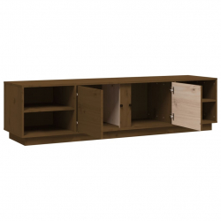 Szafka pod TV, miodowy brąz, 156x40x40 cm, lite drewno sosnowe