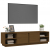 Szafka pod TV, miodowy brąz, 156x40x40 cm, lite drewno sosnowe
