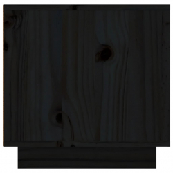 Szafka pod TV, czarna, 156x40x40 cm, lite drewno sosnowe
