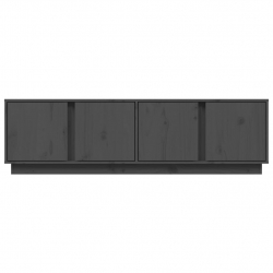 Szafka pod telewizor, szara, 140x40x40 cm, lite drewno sosnowe