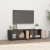 Szafka pod telewizor, szara, 140x40x40 cm, lite drewno sosnowe