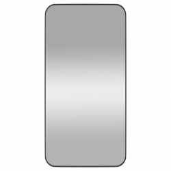 Lustro ścienne, czarne, 40x80 cm, prostokątne