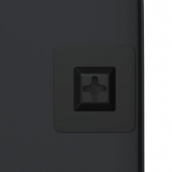 Lustro ścienne, czarne, 40x80 cm, prostokątne