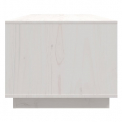 Stolik kawowy, biały, 110x50x40 cm, lite drewno sosnowe