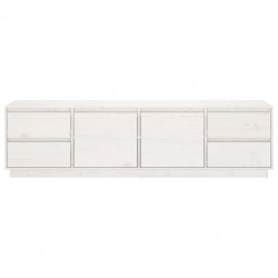 Szafka pod telewizor, biała, 176x37x47,5cm, lite drewno sosnowe