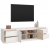 Szafka pod telewizor, biała, 176x37x47,5cm, lite drewno sosnowe