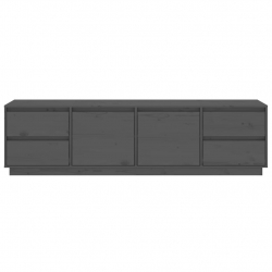 Szafka pod telewizor, szara 176x37x47,5 cm, lite drewno sosnowe