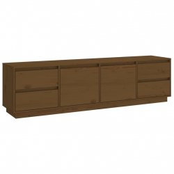 Szafka pod TV, miodowy brąz, 176x37x47,5cm, lite drewno sosnowe